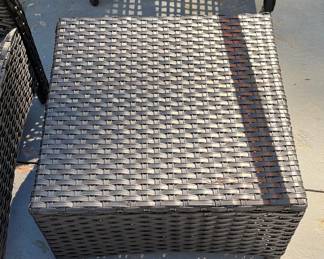 Woven Resin Wicker Outdoor Ottoman