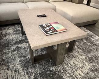 Modern Faux-Stone Top Coffee Table