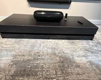Hisense PX2-PRO TriChroma Laser Cinema Projector and Modern Media Console
