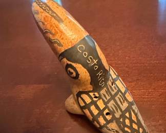 Vintage Costa Rican Toucan Pottery Ocarina