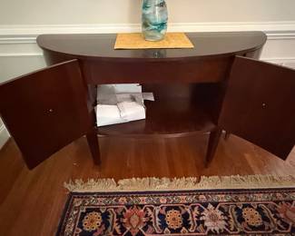 Ethan Allen Half-Moon Console Cabinet