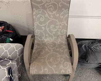 High-Back Sling Patio Armchair