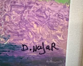 D. Najar Oil Painting of Woodland Scene