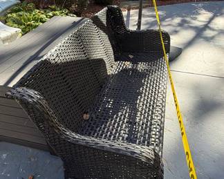 Synthetic Wicker Outdoor Loveseat