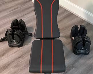 Flybird Adjustable Weight Bench and Ihuan Adjustable Dumbbells