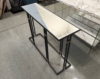 Modern Geometric Mirrored Console Table