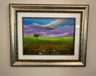 David Najar Limited Edition Poppy Landscape Print