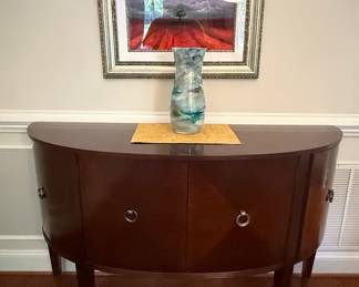 Ethan Allen Half-Moon Console Cabinet