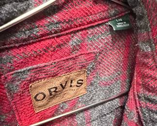 Orvis Men's Plaid Flannel Shirt