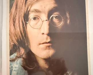 Original 1968 Beatles White Album John Lennon Portrait Poster