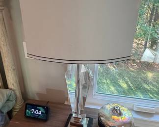 Modern Faceted Crystal Table Lamp