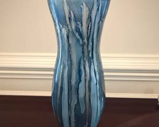 Art Glass Drip-Glaze Vase