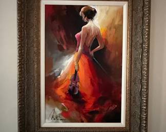 Anatoly Metlan Violinist Painting
