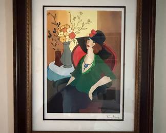 Itzchak Tarkay 'Happy Recollection' Serigraph