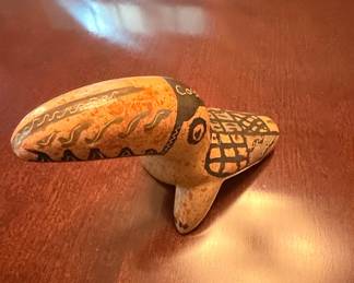 Vintage Costa Rican Toucan Pottery Ocarina