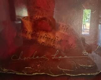 Charles Lee 'Guitar Serenade' Signed Mixed Media Print