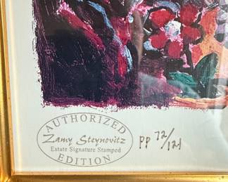 Zamy Steynovitz Authorized Estate Signature Stamped Edition Print
