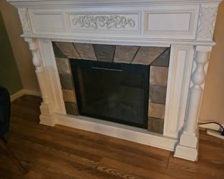 Electric fireplace and mantel 350.00