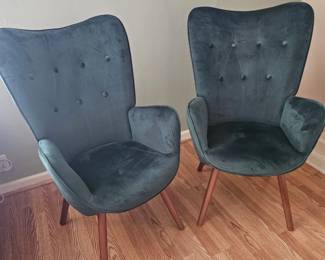 2 Teal chairs 65.00 each