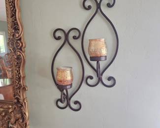 (4) pc set Candle wall sconces 25.00