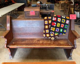 Antique Church Pew