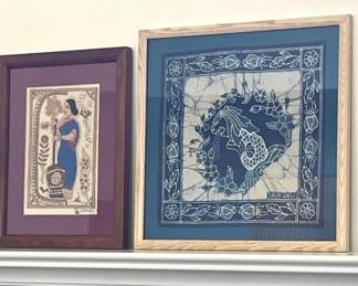 Textile Art in Batik from Singapore Embroidery from India