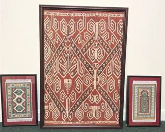 Framed Woven Textile Wall Art Collection