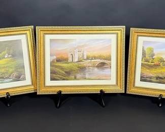 Philip Gray Irish Landscape Art Prints Set of 3 Framed