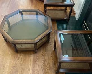 Coffee Table and Matching End Tables, Vintage