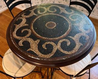 MosaicTop Dining Table 4 Chairs