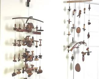 Large Wooden Bead Hanging Mobiles
