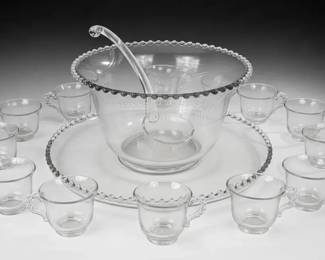 Imperial Candlewick Punch Bowl Complete Set