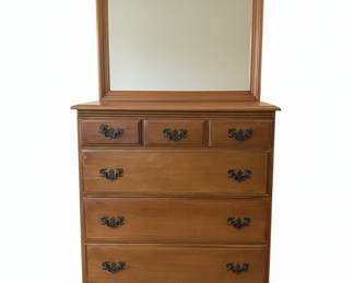 Vintage Tallboy Dresser with Mirror