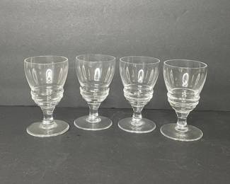 Vintage French Crystal Wine Glasses