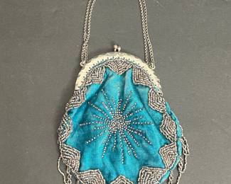 Art Deco Beaded Velvet Evening Bag