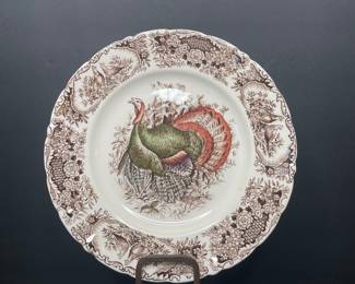 Johnson Brothers Wild Turkeys Native American Windsor Ware Dinner Plates