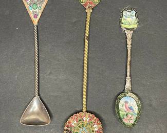Decorative Enamel and Metal Spoons
