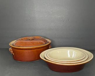 Bourne Denby Stoneware Casserole and Nesting Bowls