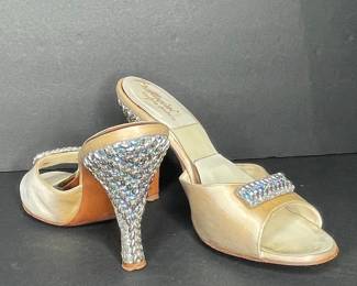 Frattagini Custom Bootier Embellished Mules 1950’s Vintage