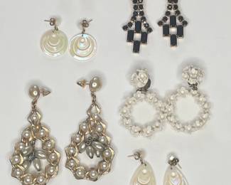 Collection of Vintage Costume Earrings