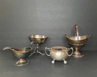 Vintage W. Hutton & Sons Silver Plated Tableware