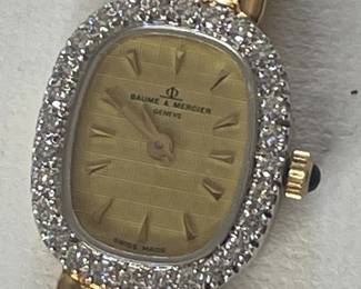 Baume & Mercier 14k Gold Diamond Cocktail Watch