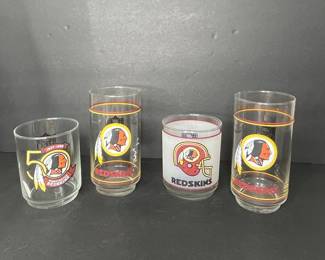 Vintage Washington Redskins NFL Glassware