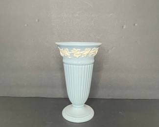 Wedgwood Embossed Queensware Trumpet Vase