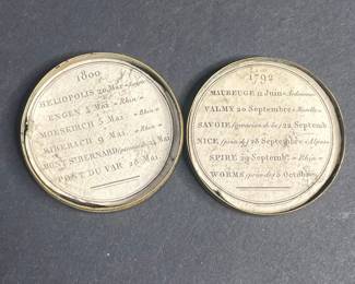 Napoleonic Era Grenadier Français Brass Medal Box