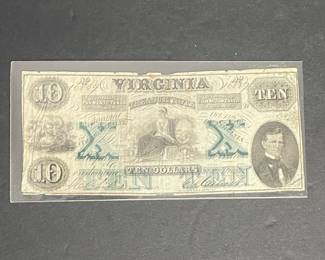 Virginia Treasury Note Ten Dollars