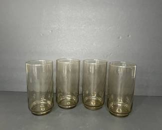 Vintage Libbey Bolero Smoke Glass Tumblers