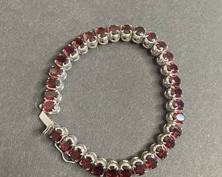 Tennis Bracelet (Likely) Garnet