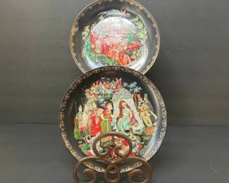 Palekh Russian Fairy Tale Collector Plates