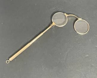 Gold Lorgnette Eyeglasses